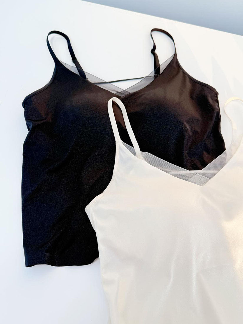 V-Neck Strappy Bra Top (2 Colours)