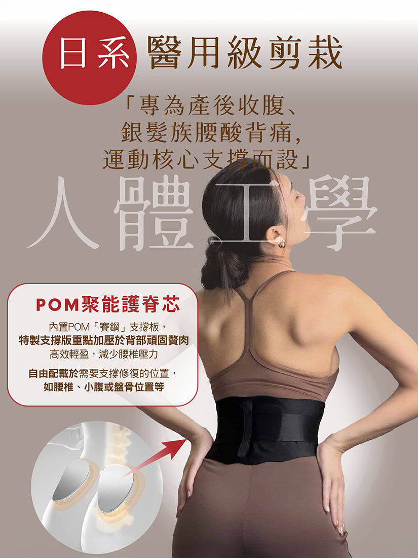 【男女合用】超薄 S-Protect 極致收腹護腰封