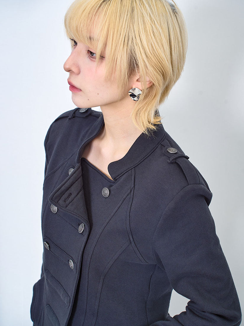 Military Double-Breasted Cropped Jacket (2 Colours)