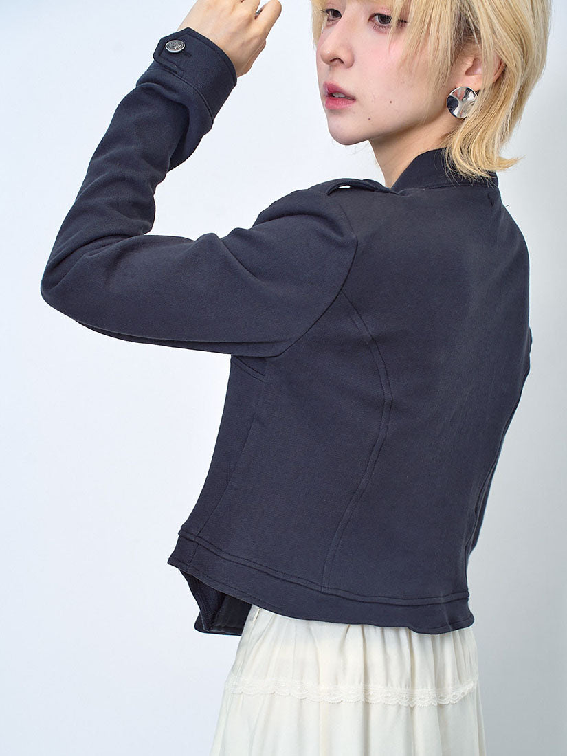Military Double-Breasted Cropped Jacket (2 Colours)