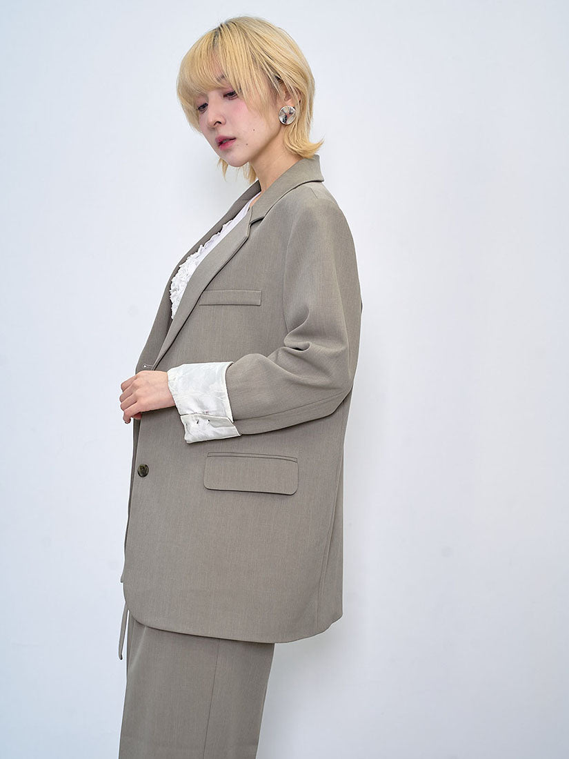 Floral Jacquard Cuff Blazer (2 Colours)