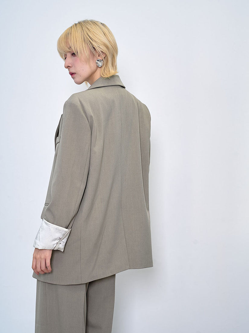 Floral Jacquard Cuff Blazer (2 Colours)