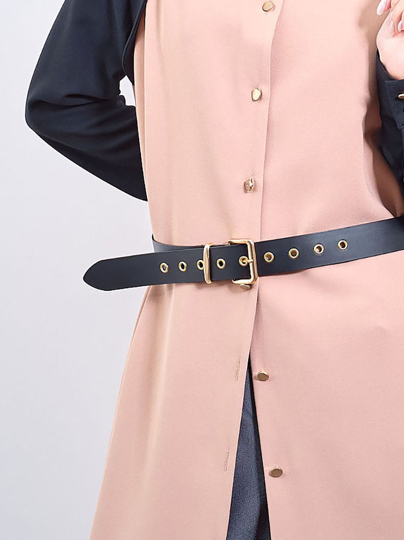 Rose Gold Buckle Leather Belt (3 Colours)