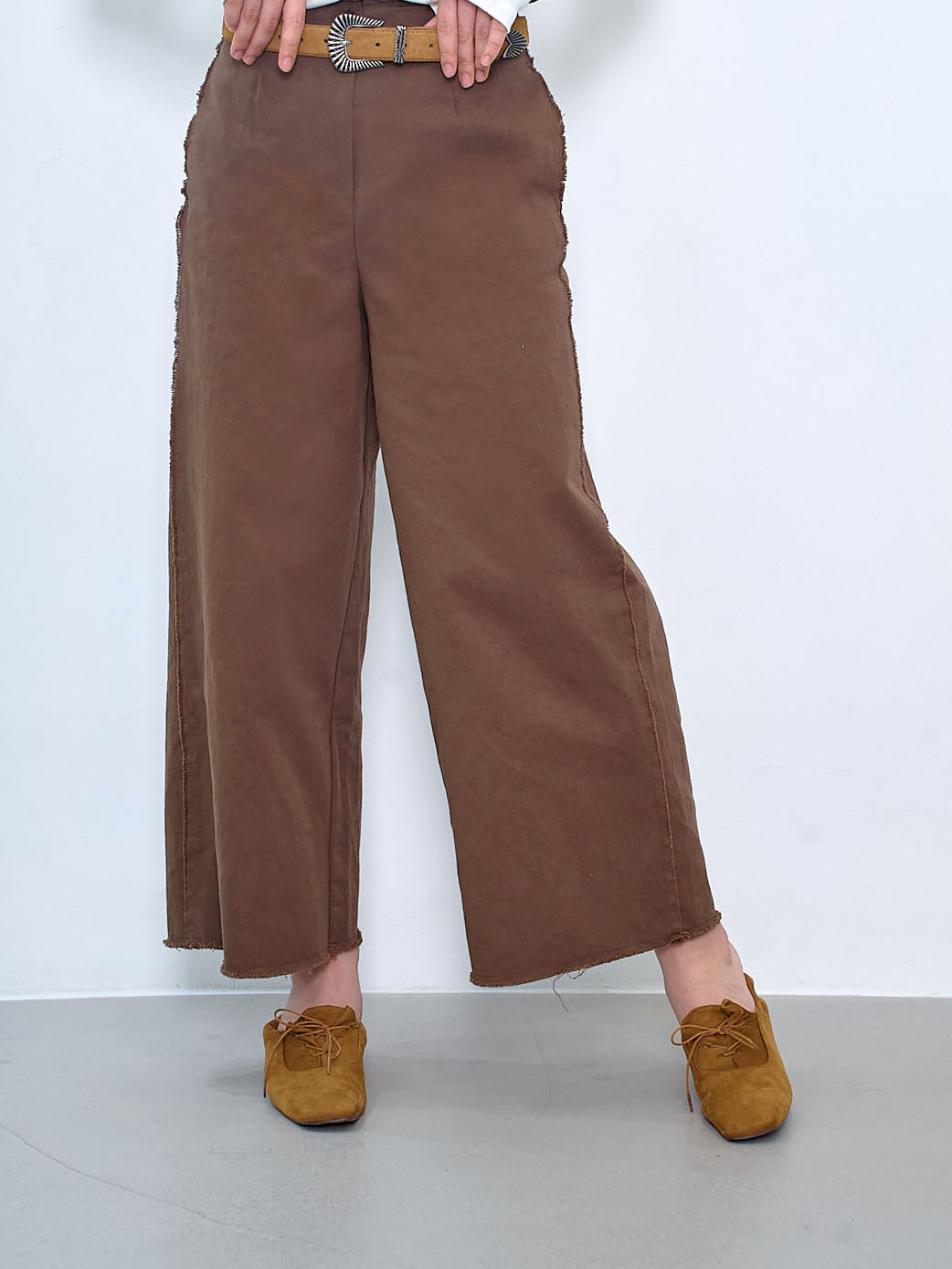 Raw Edge Twill Pants (3 Colours)