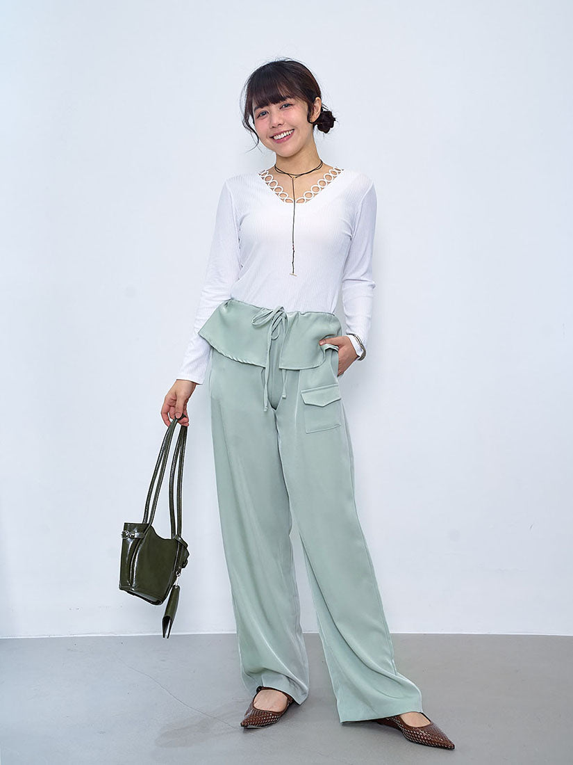 Ruffle Layered Waist Pants (3 Colours)