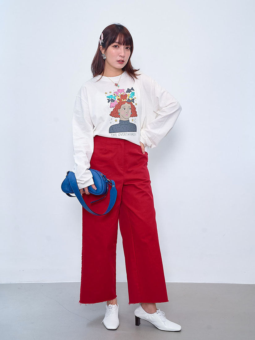 Raw Edge Twill Pants (3 Colours)