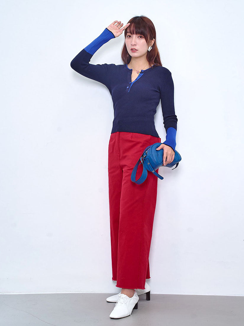 Raw Edge Twill Pants (3 Colours)