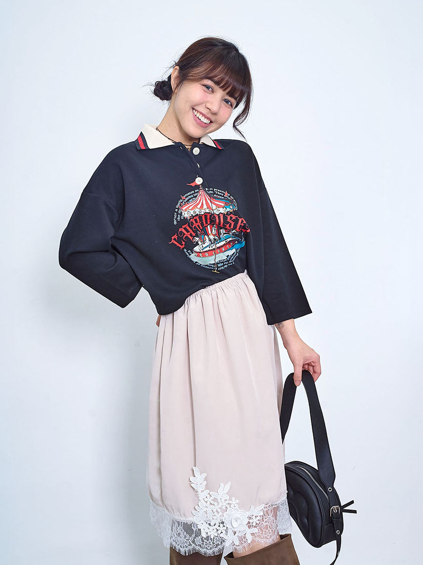 Carousel Printed Polo Top (2 Colours)