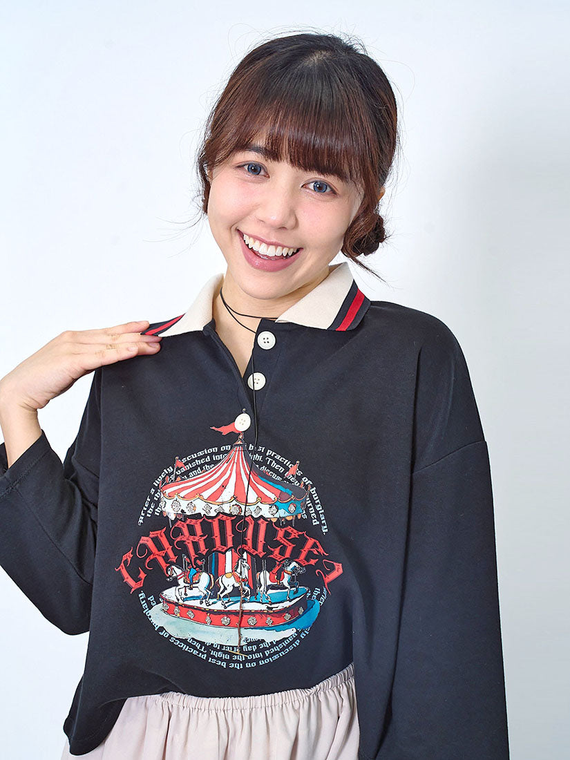 Carousel Printed Polo Top (2 Colours)