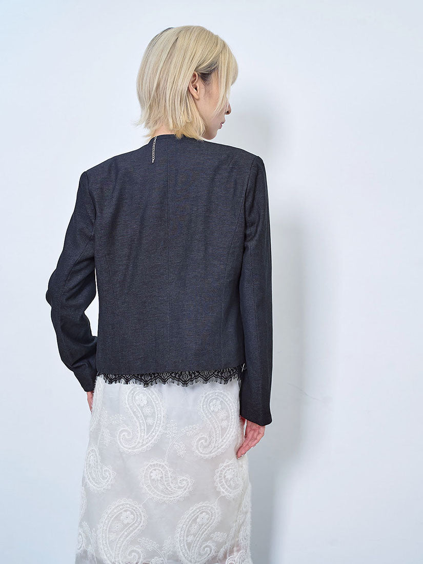 Lace Ham Vest With Jacket Set(2 Colours)