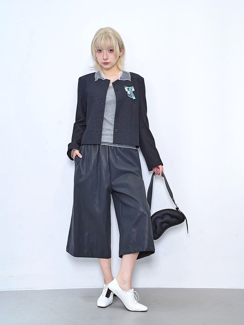 Faux Leather Culottes (2 Colours)