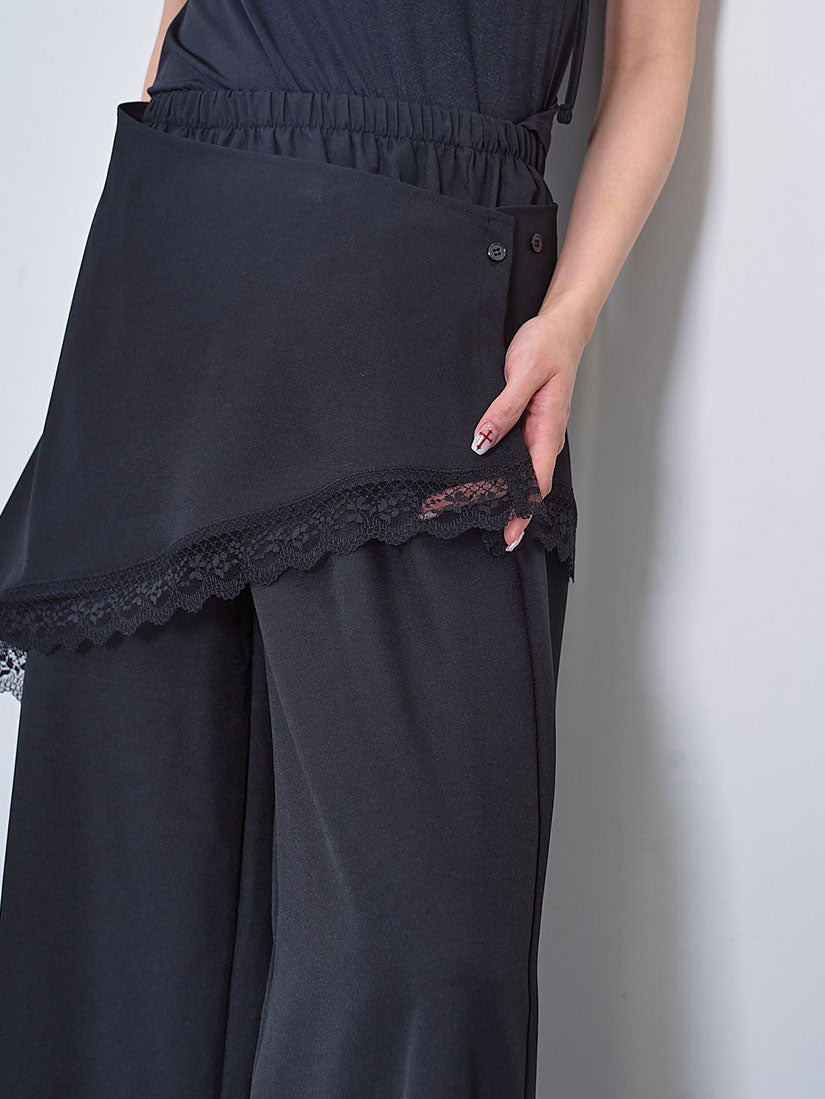 Fringed Lace Belt Trousers (2 Colours)