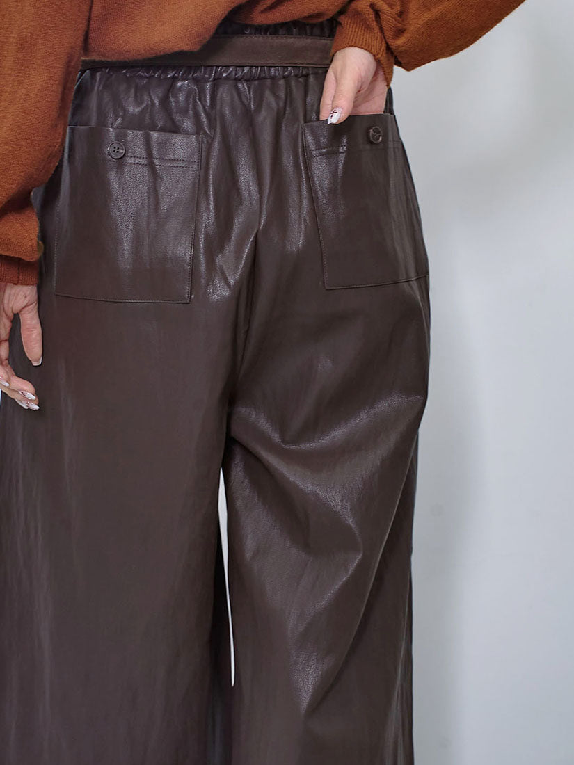 Faux Leather Culottes (2 Colours)