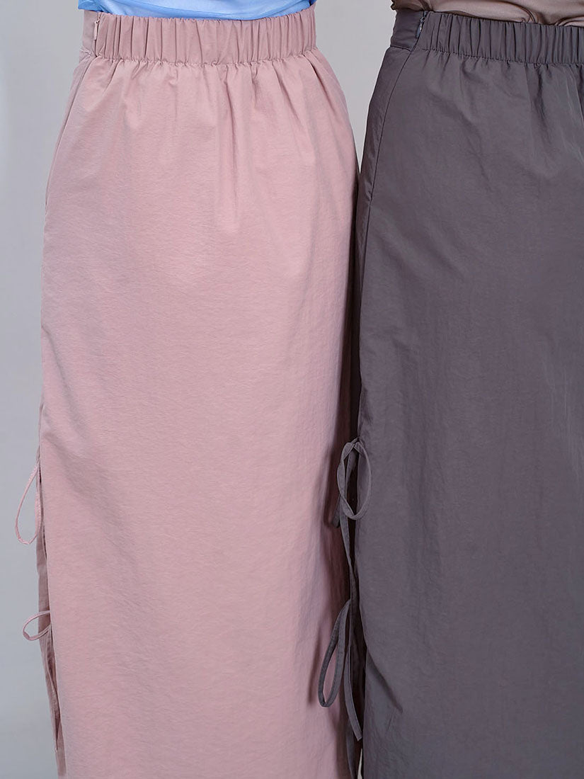 Side Slit Ribbon Skirt (2 Colours)