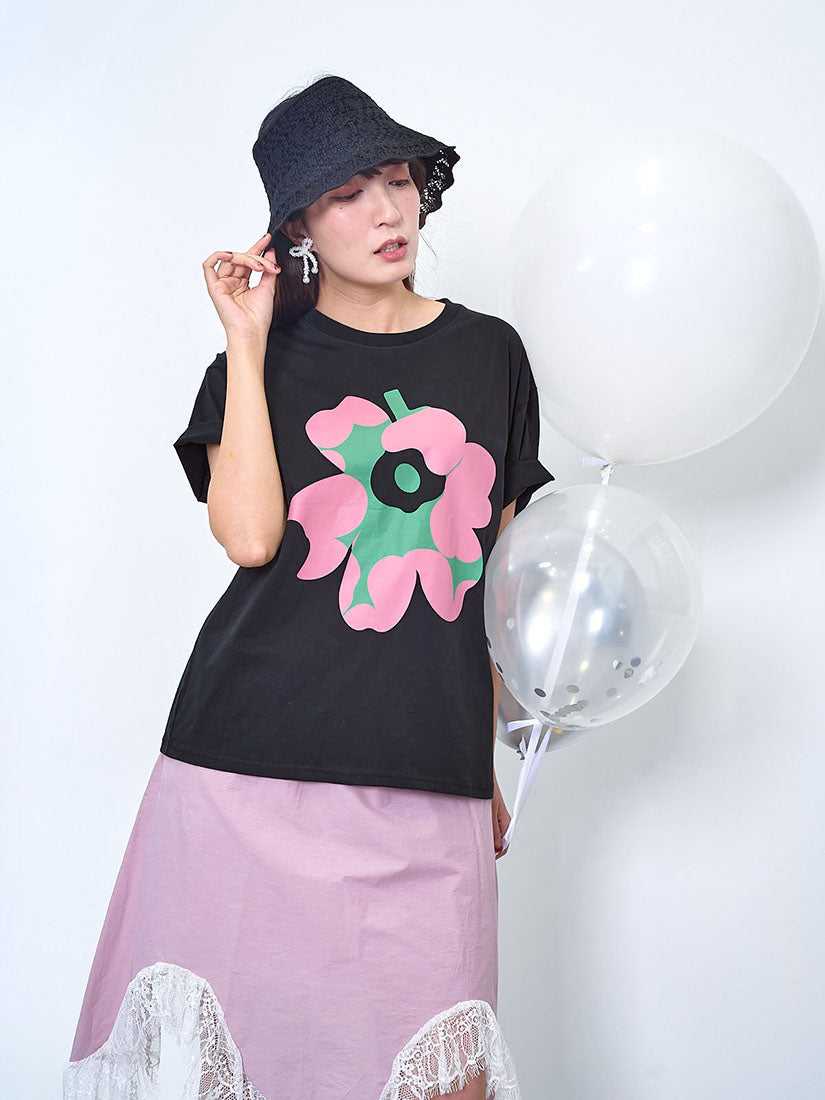 Flower Printed Tee (2 Colours)