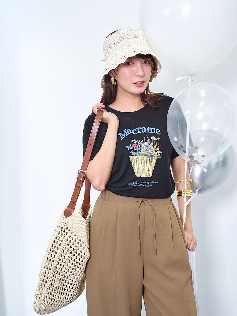 Flowers Basket Printed Tee (2 Colours)