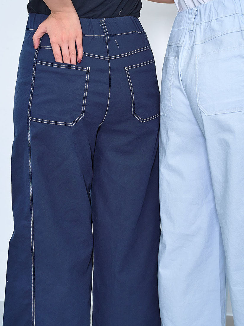 Lace Trim Front Pocket Pants (2 Colours)