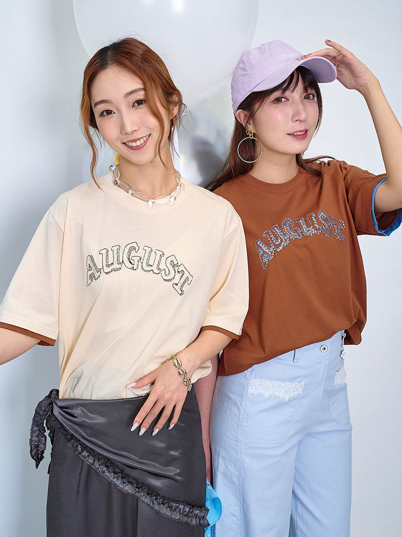 'August' Embellishment Tee (2 Colours)