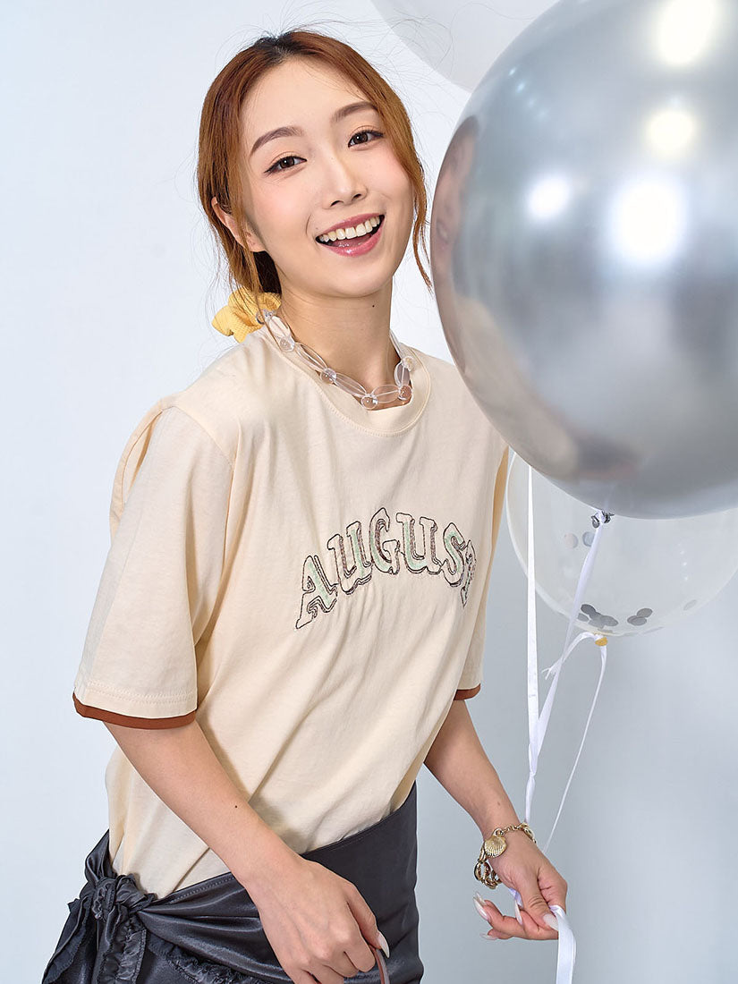 'August' Embellishment Tee (2 Colours)