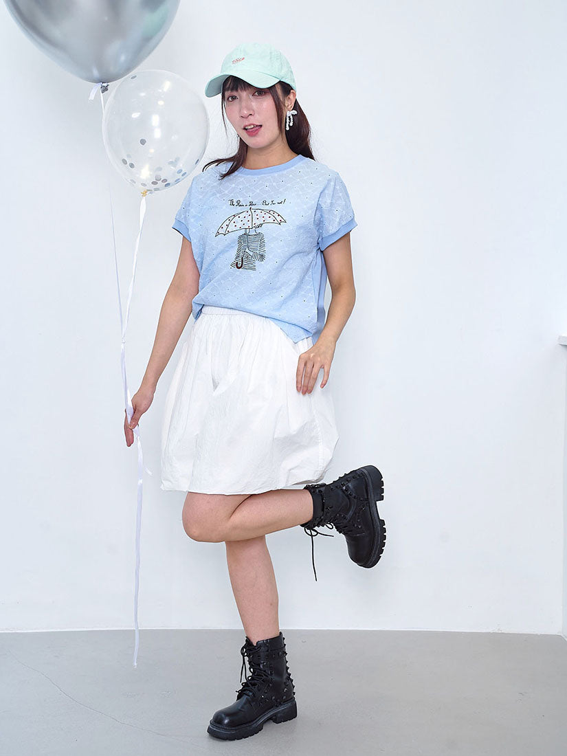 Drawstring Hem Balloon Skort (3 Colours)
