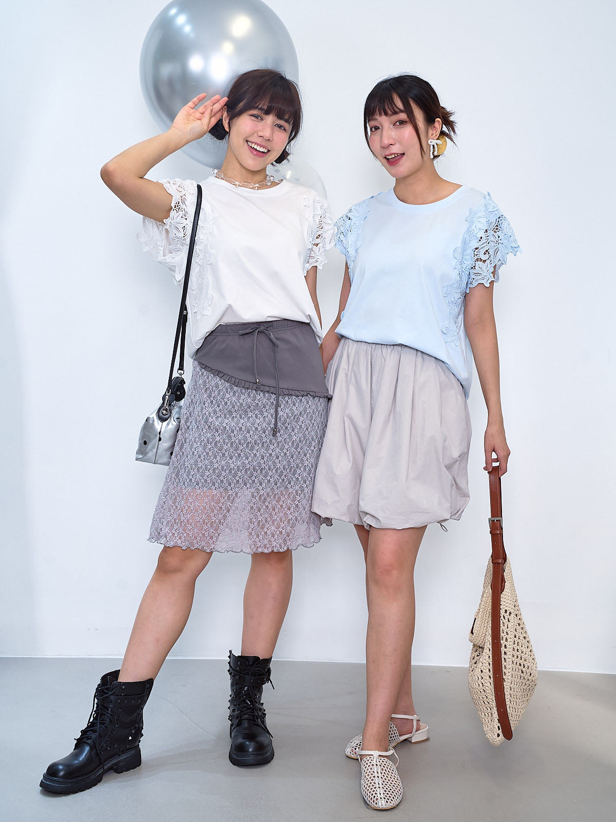 Lace Trim Tee (2 Colours)