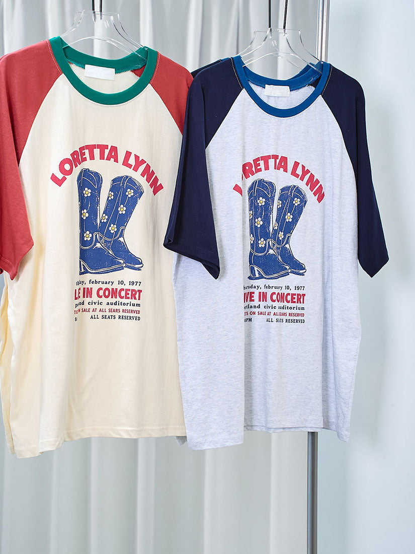 Boots Printed Raglan Sleeve Tee (2 Colours)