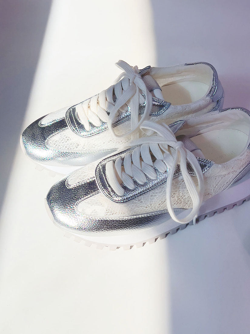 Lace Trim Trainers (2 Colours)