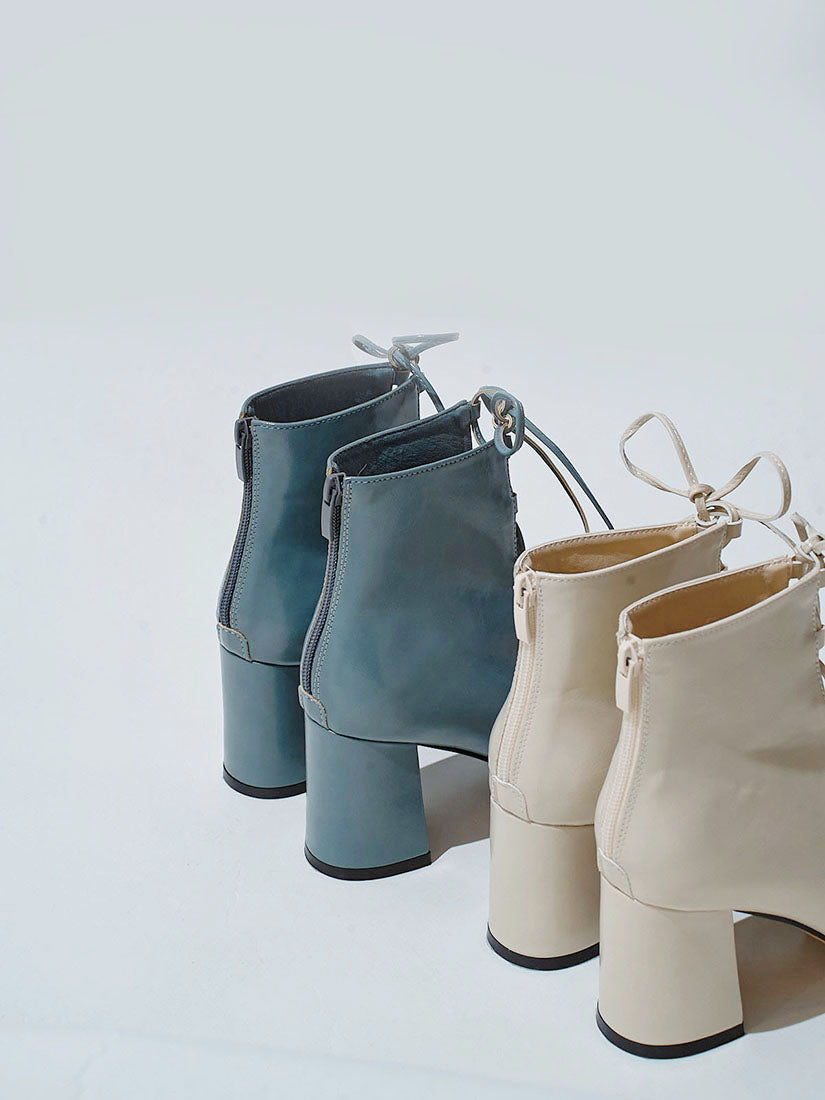 Lace Up Leather Ankle Boots(Size 250)