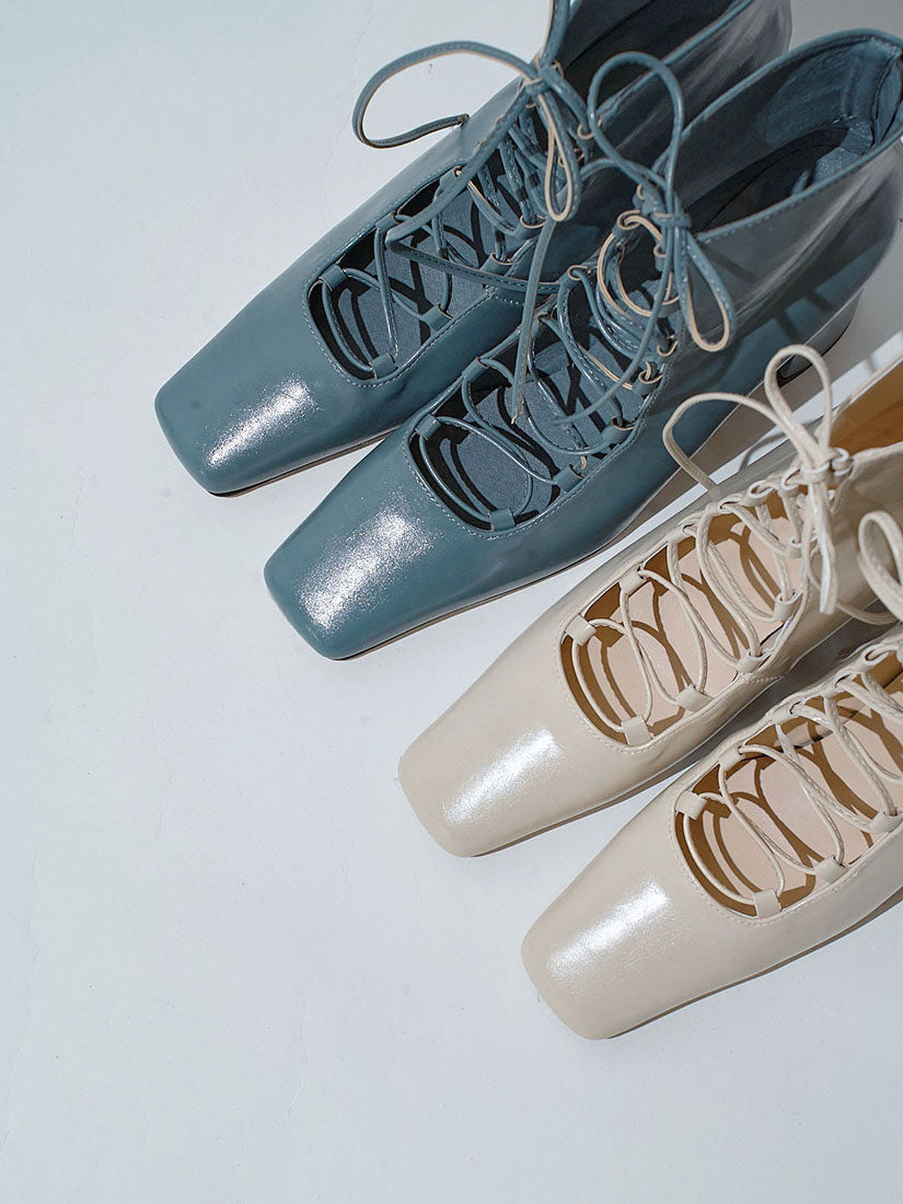 Lace Up Leather Ankle Boots(Size 250)