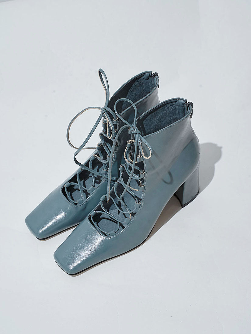 Lace Up Leather Ankle Boots(Size 250)