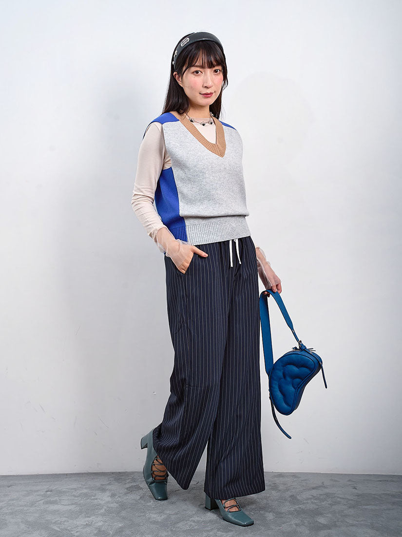 Colourblock Knitted Vest