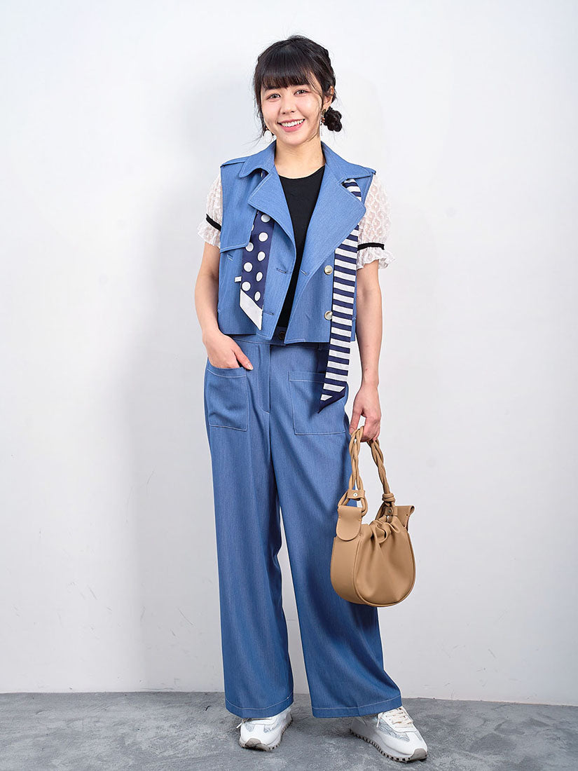 Polka Dot Striped Printed Scarf (2 Colours)