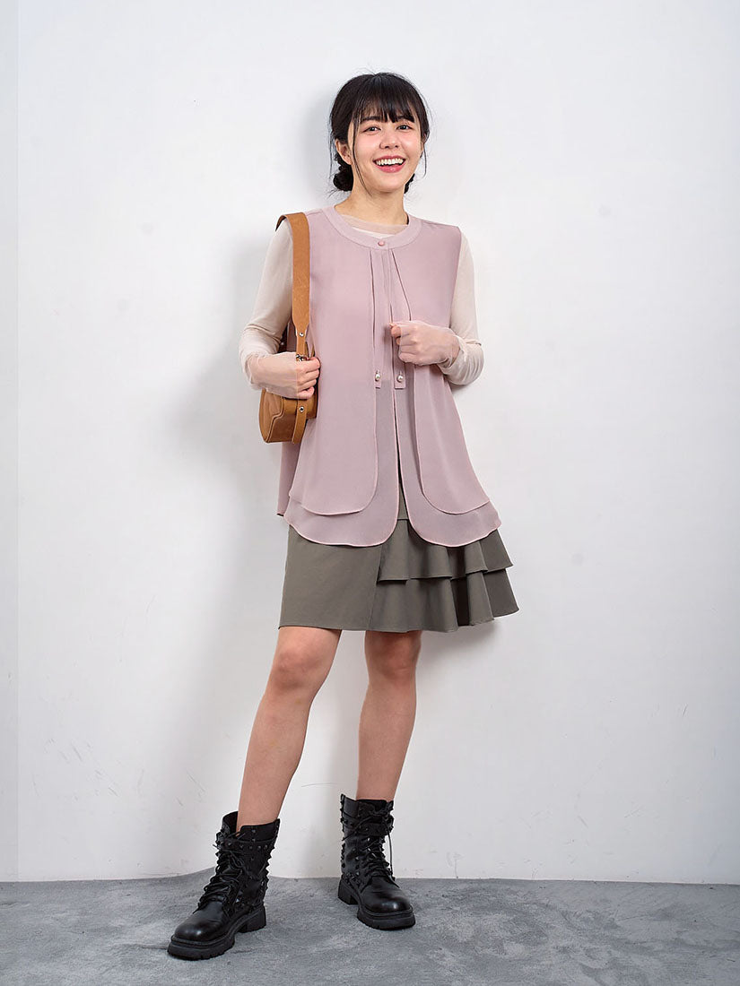 See-Through Layered Vest Jacket (2 Colours)
