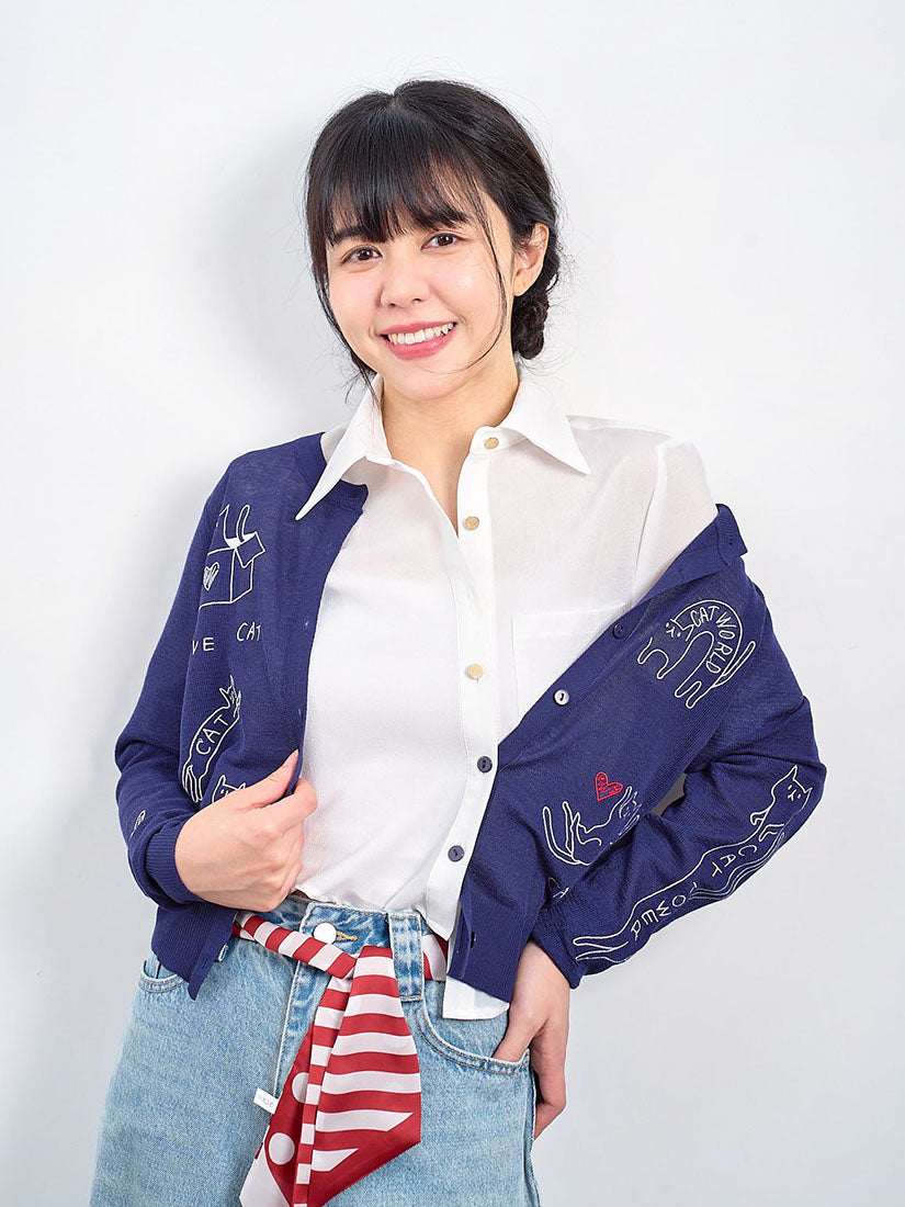 Golden Button Asymmetric Crop Shirt (2 Colours)