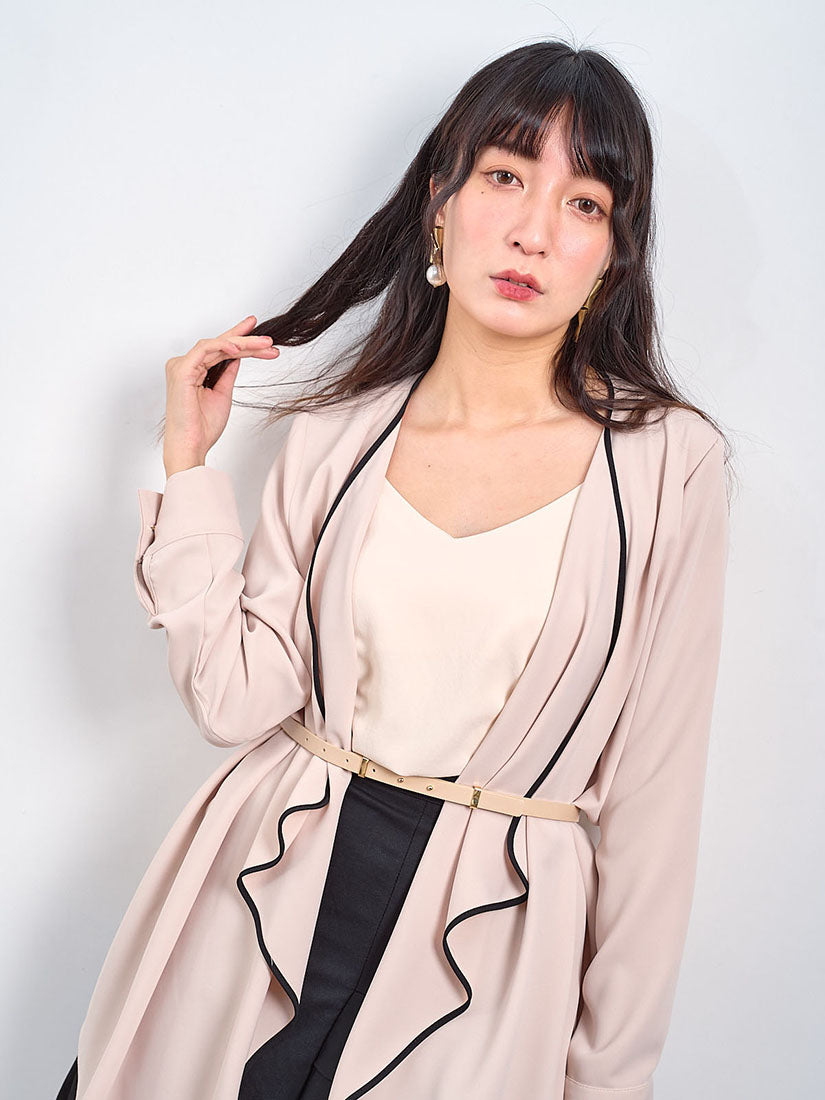 Belted Waterfall Front Jacket (2 Colours)
