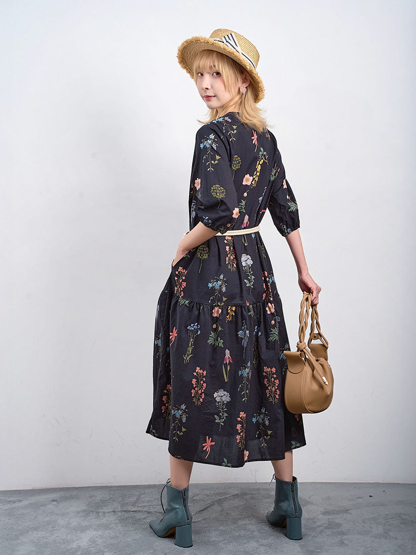 Floral Printed Button Up Shirt Dress (2 Colours)