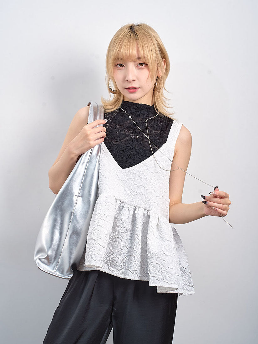 Sun Flower Textured Flare Vest (2 Colours)