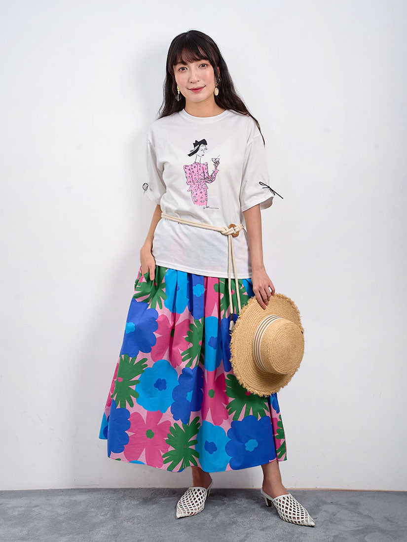 Floral Print Flare Skirt (2 Colours)