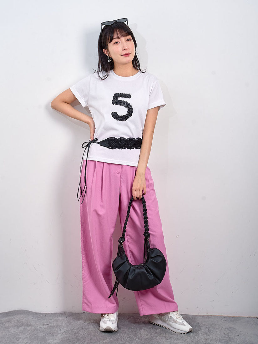 Linen Look Pleated Wide Leg Pants (2 Colours)