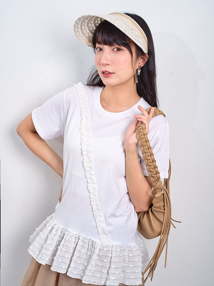 Ruffle Trim Top (2 Colours)