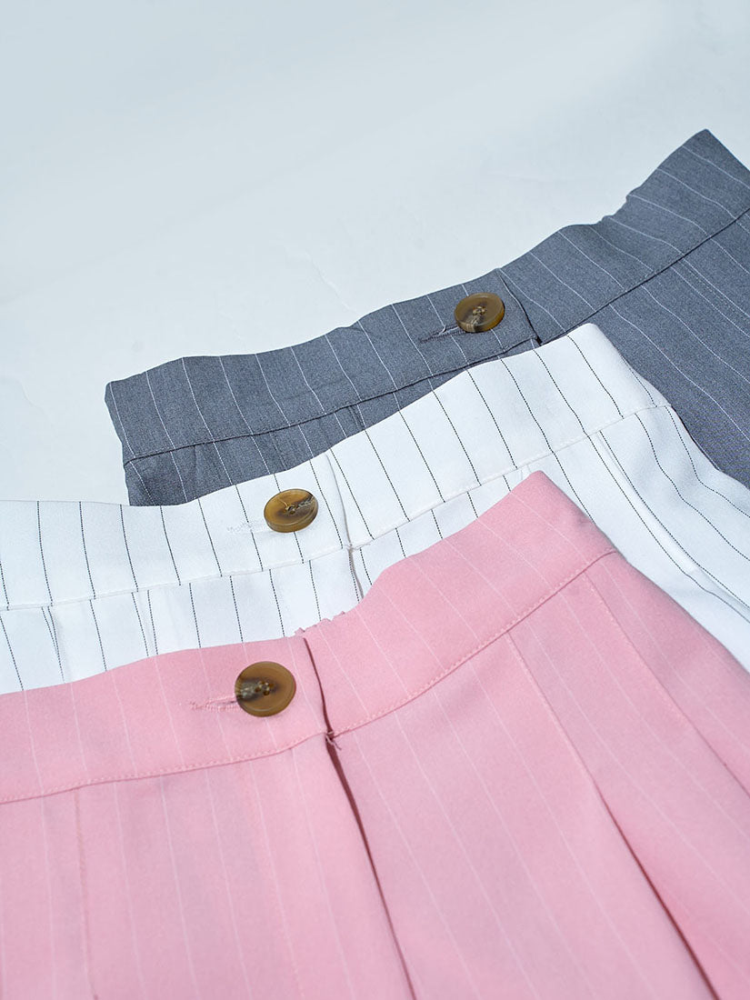 Pinstriped Bermuda Shorts (3 Colours)
