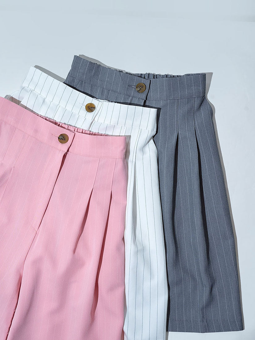 Pinstriped Bermuda Shorts (3 Colours)