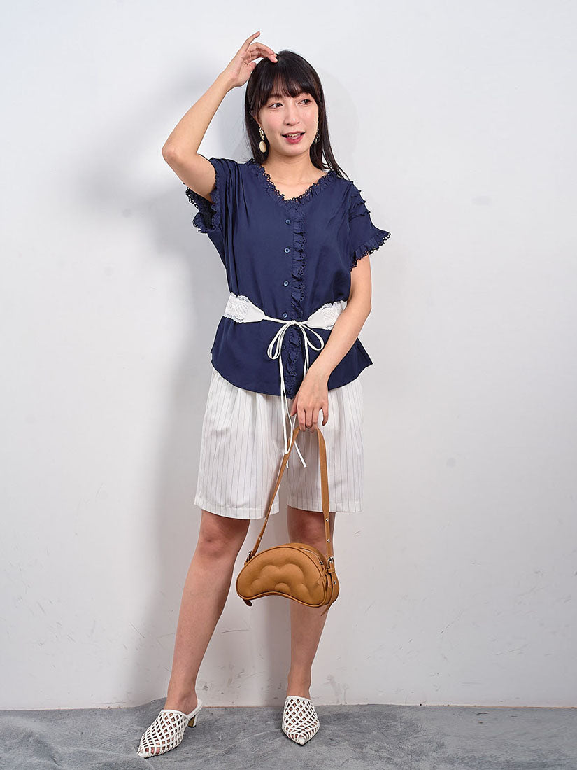 Pinstriped Bermuda Shorts (3 Colours)
