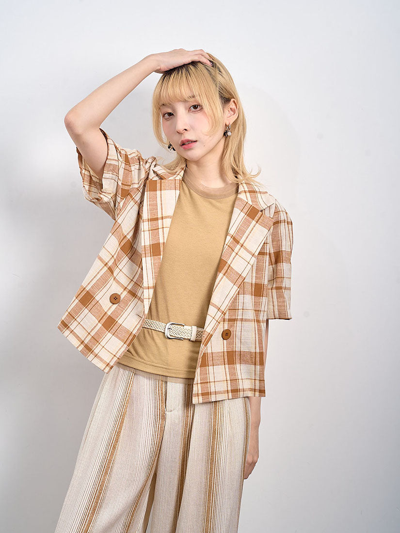 Plaid Double Breasted Jacket (2 Colours)