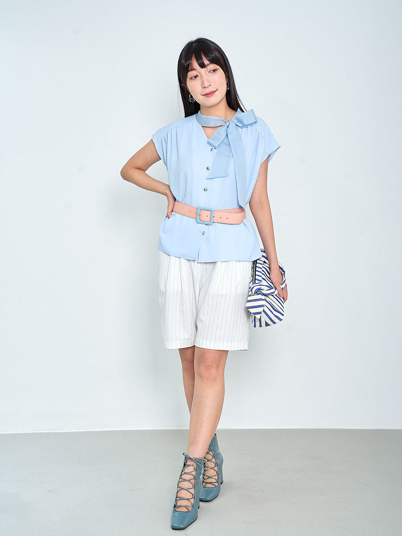 Pinstriped Bermuda Shorts (3 Colours)