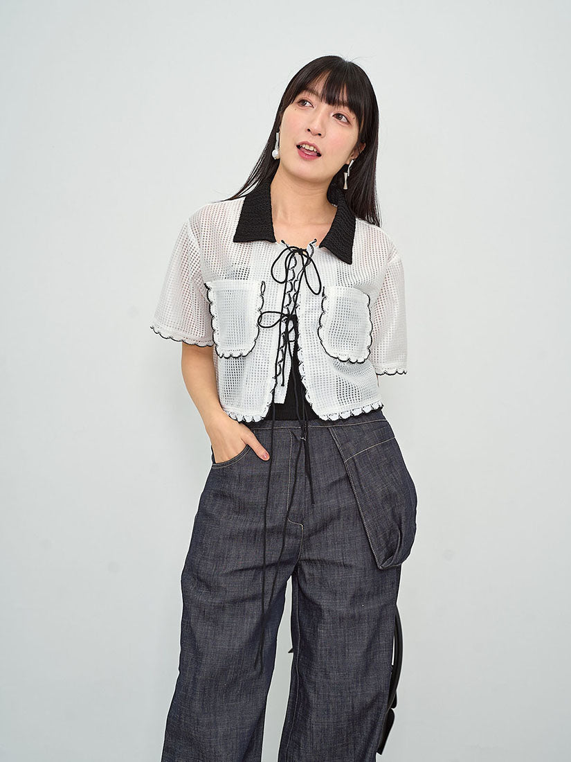 Pouch Pocket Denim Pants