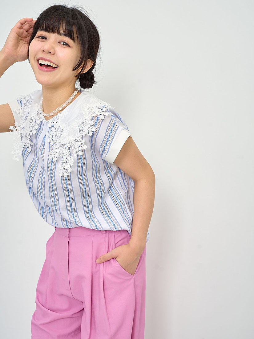 Linen Look Pleated Wide Leg Pants (2 Colours)