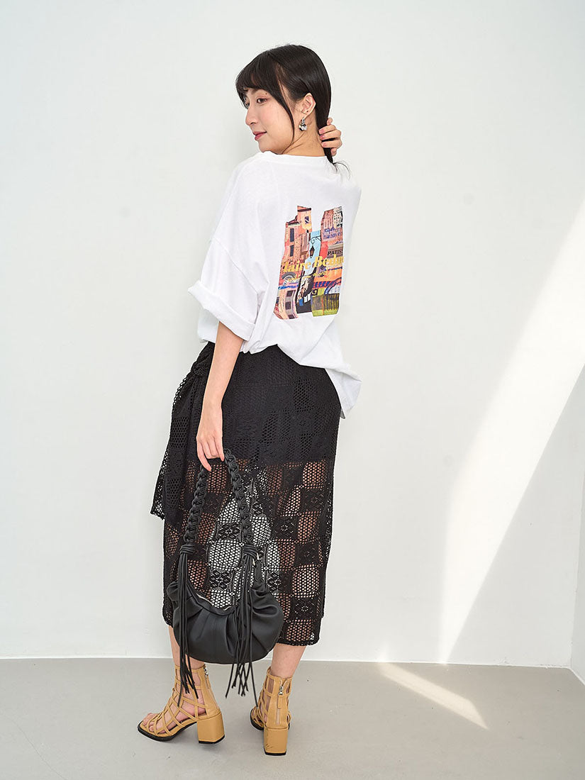 Lace Tie Wrap Tulip Skirt (2 Colours)
