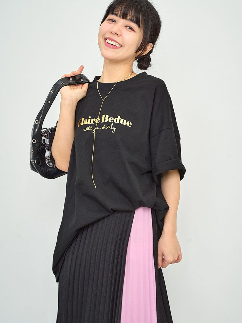 Two Tone Layered Pleated Skirt (2 Colours)