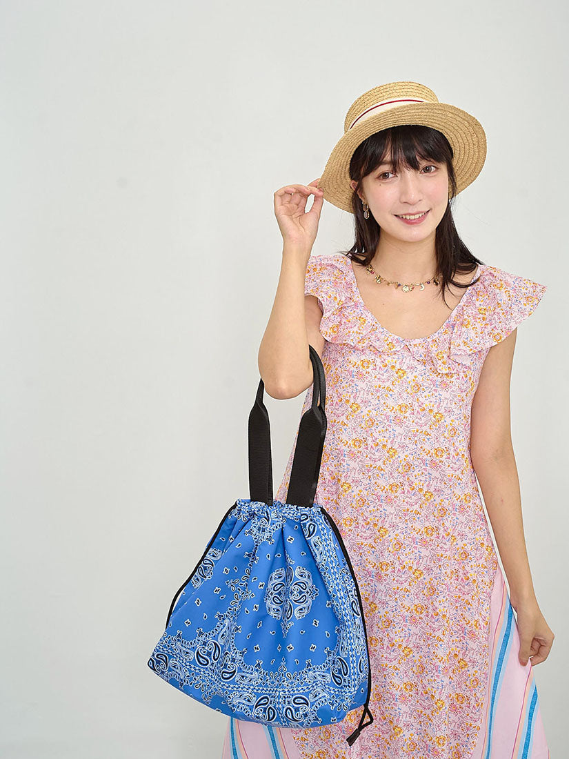 Paisley Drawstring Tote Bag (2 Colours)